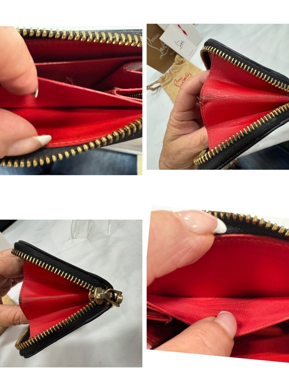 Christian Louboutin Studded Limited Graffiti Collection Patent Leather Wallet - Picture 7 of 8